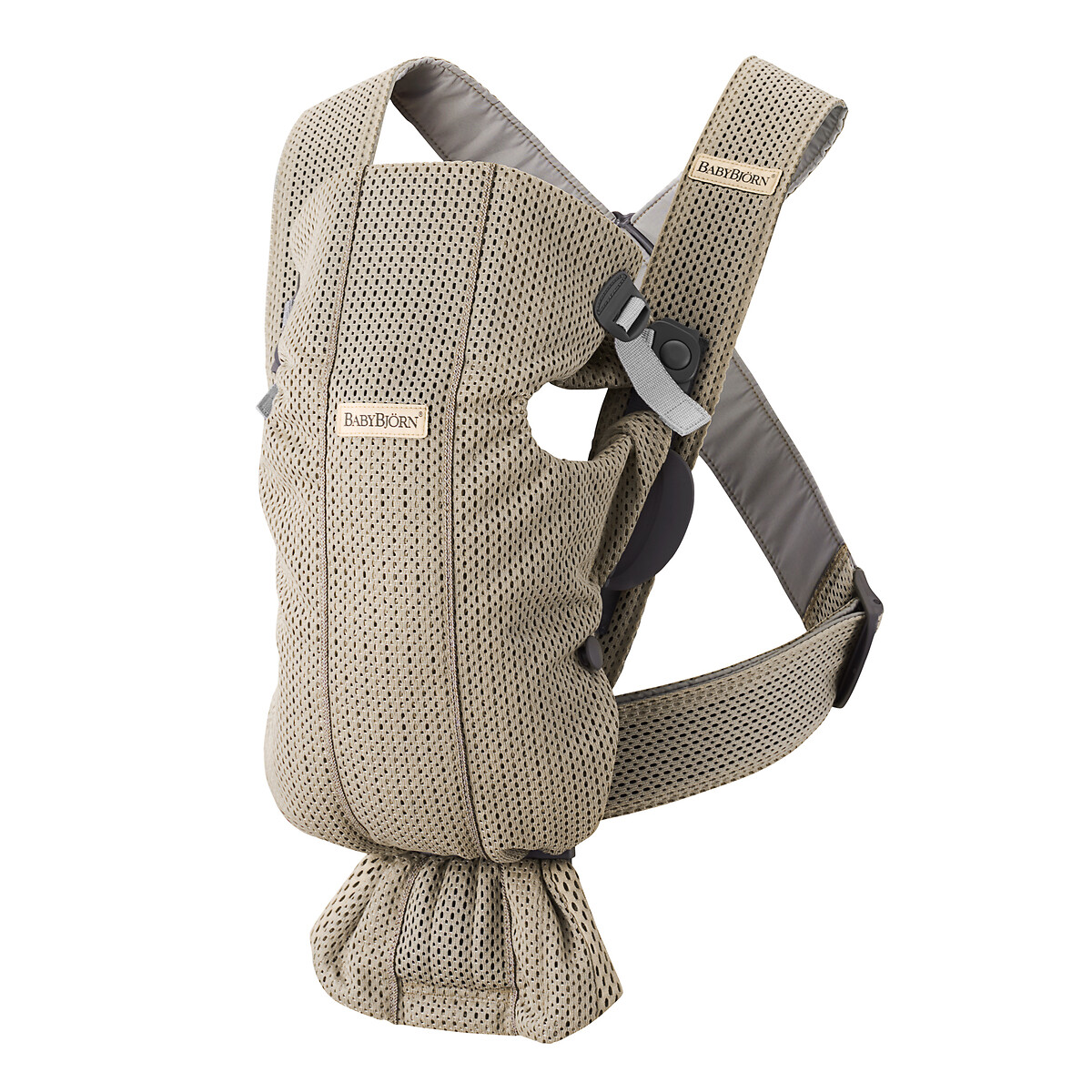 Porte bébé mini mesh 3D gris beige, BABYBJORN