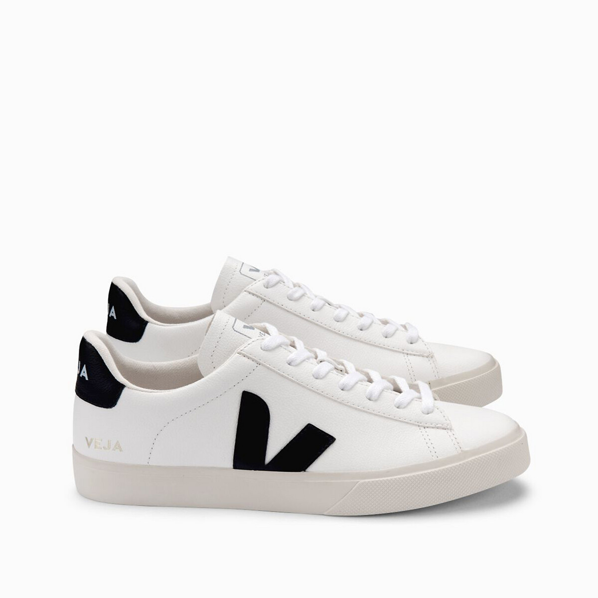 Baskets en cuir CAMPO blanc/noir, VEJA