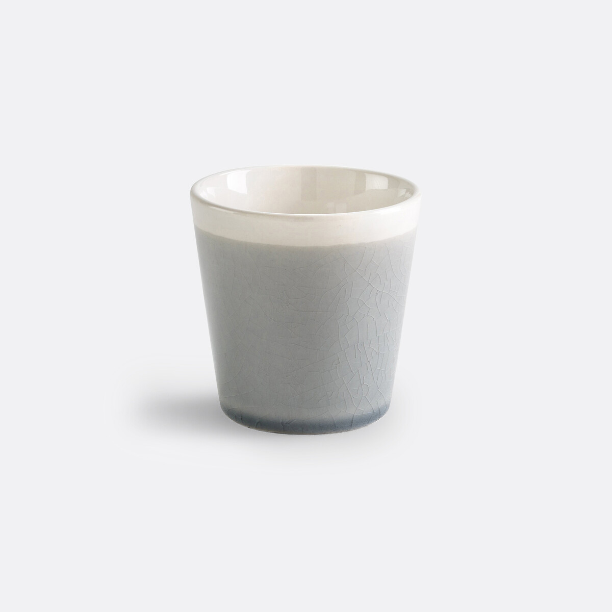 Lot 4 tasses à café craquelées, GOGAIN bleu grisé, LA REDOUTE INTERIEURS