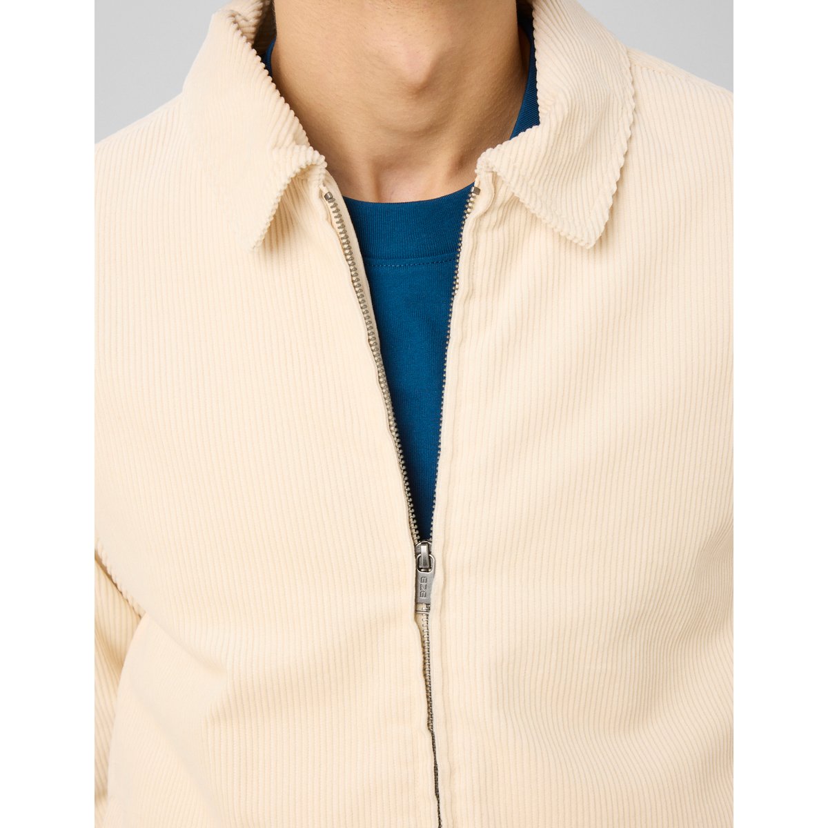 Veste velours zippée naturel, BZB