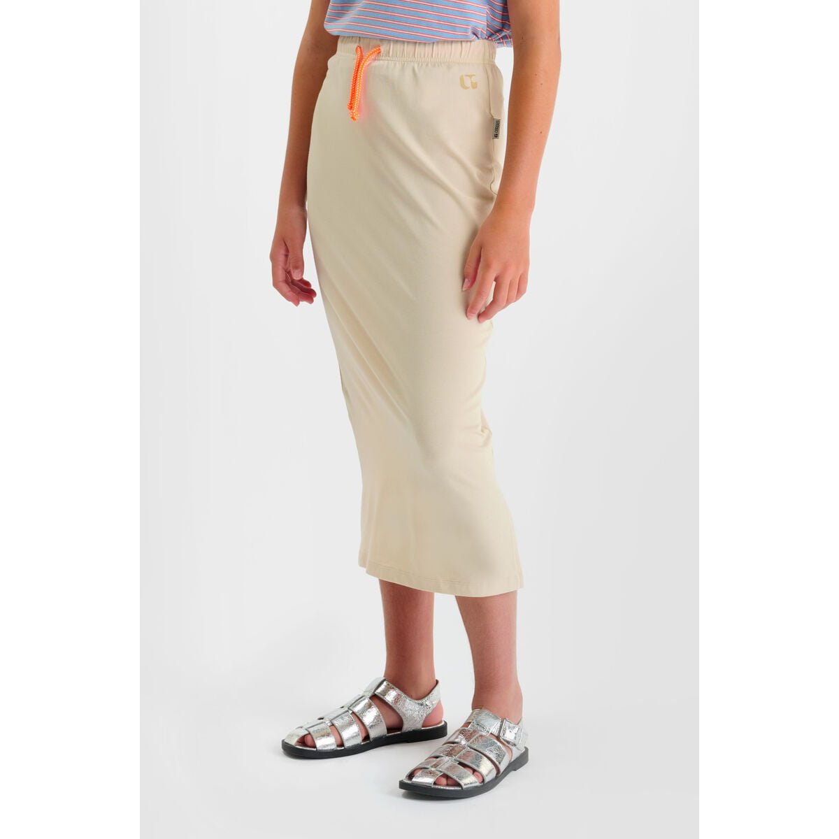 Jupe droite ULFGI beige, LE TEMPS DES CERISES