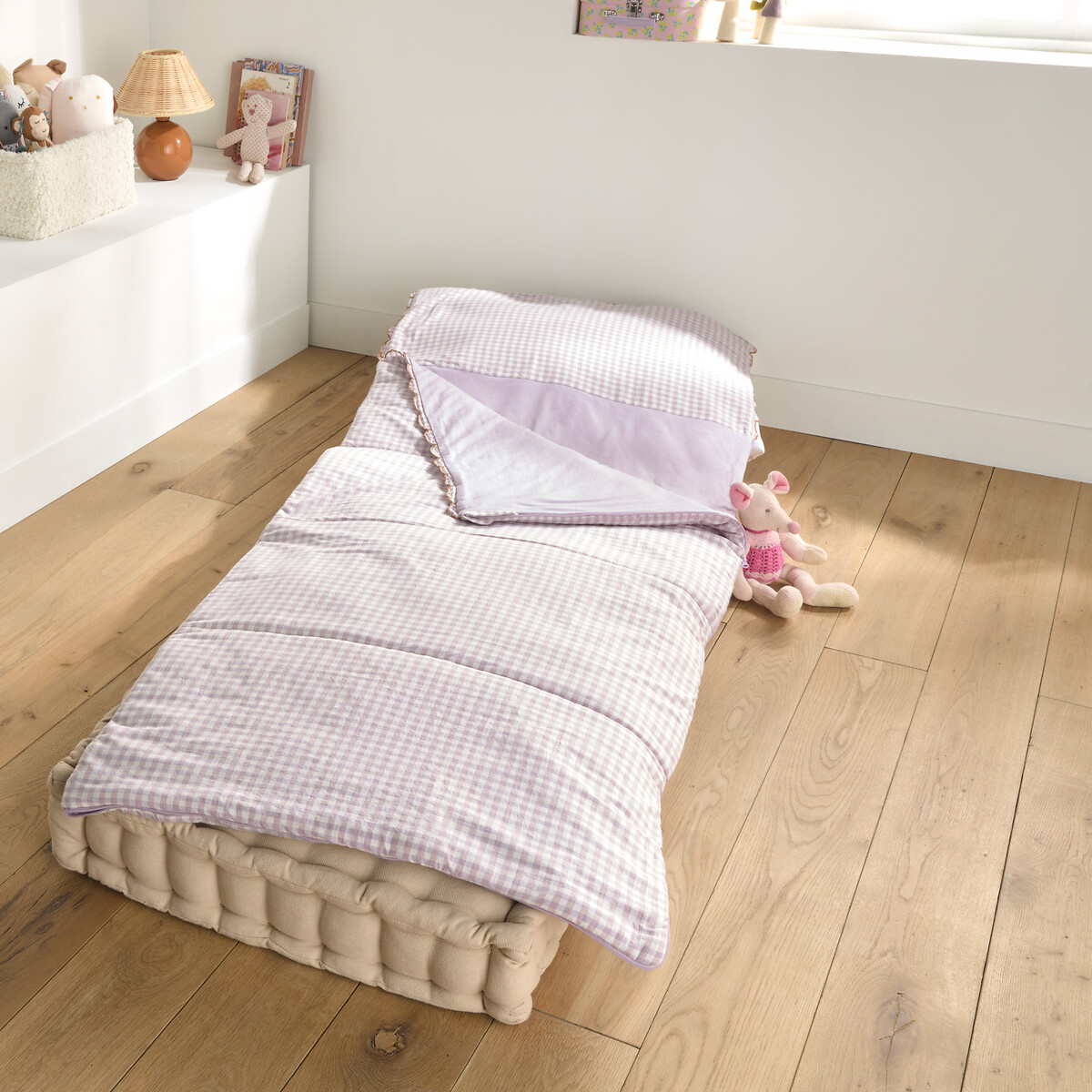 Sac de couchage enfant, à carreaux, LILOU carreaux lavande, LA REDOUTE INTERIEURS