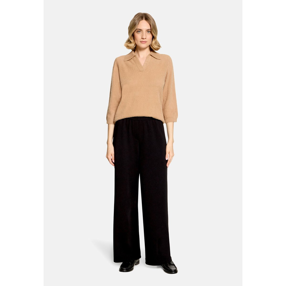 Pull-over en maille à manches 3/4 beige, BETTY BARCLAY