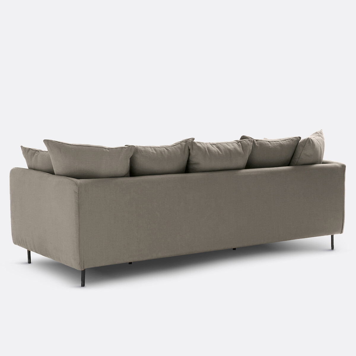 Canapé lin et viscose 3 ou 5 places, Ivete kaki grisé, LA REDOUTE INTERIEURS