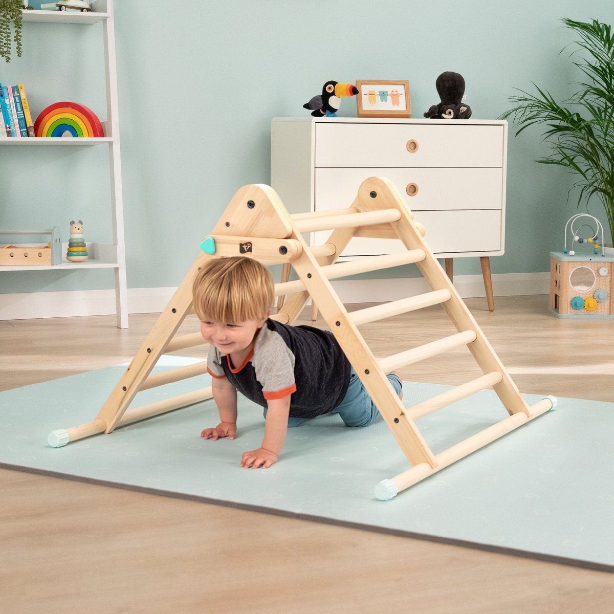 Triangle d'escalade pliable avec tableau marron, ACTIVE TOTS
