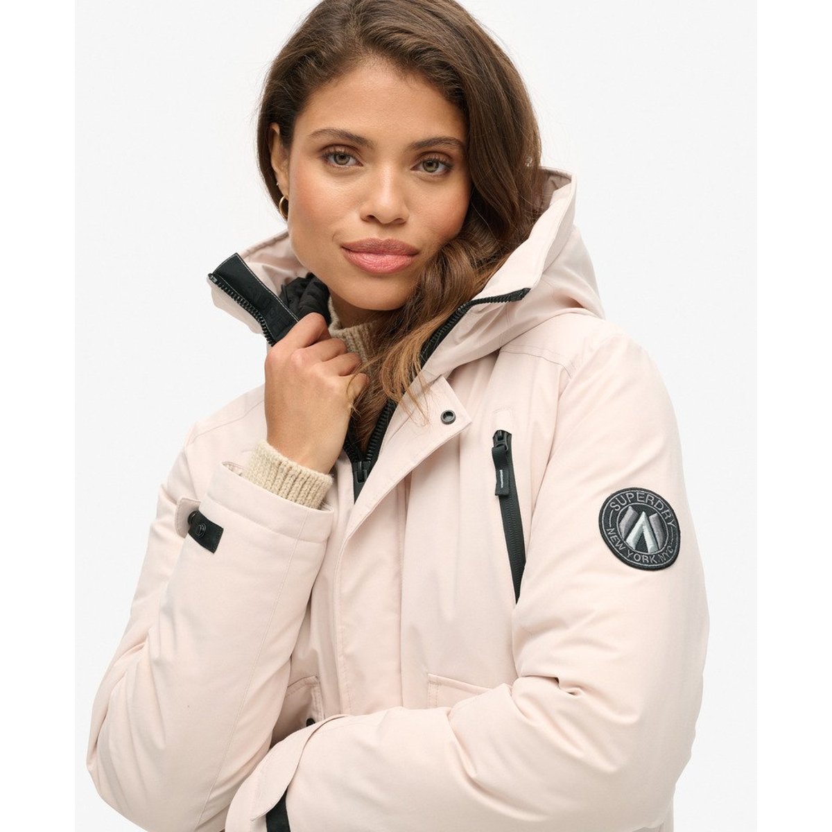 Bomber rembourré City gris cassé, SUPERDRY