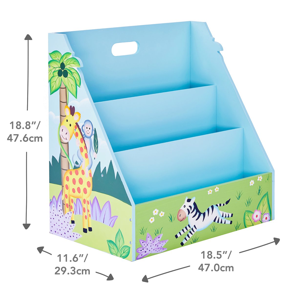 Bibliothèque Livres Enfant SUNNY SAFARI bleu, TEAMSON KIDS