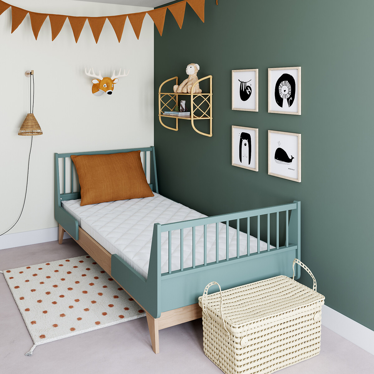 Matelas enfant mousse en 2 parties pour lit évolutif blanc, LA REDOUTE INTERIEURS