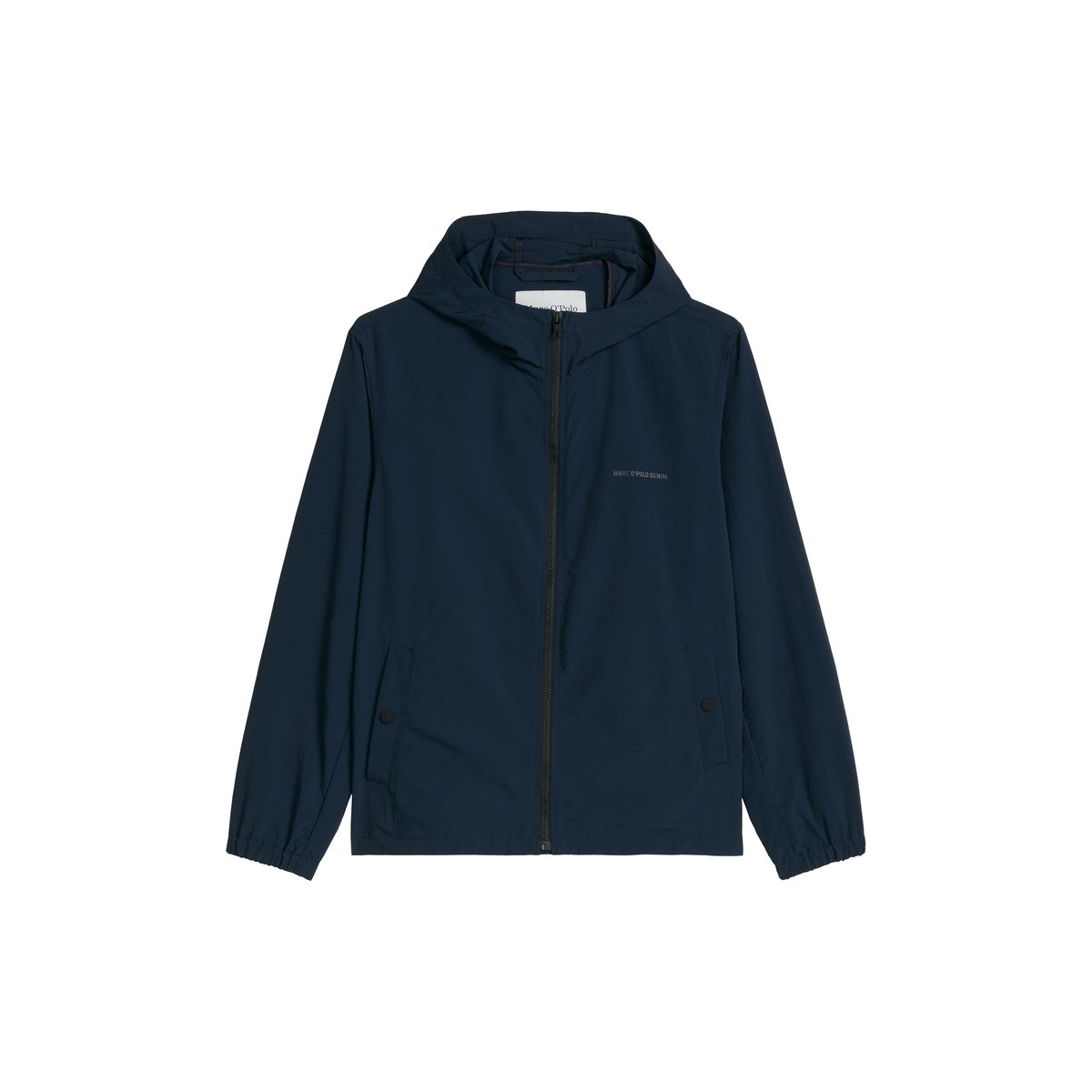 Veste à capuche regular en matériau recyclé hydrofuge bleu foncé, MARC O’POLO DENIM