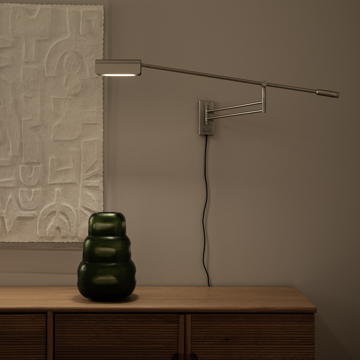 Scharnierende wandlamp, satijn nikkel, Phili satijnen nickel, AM.PM