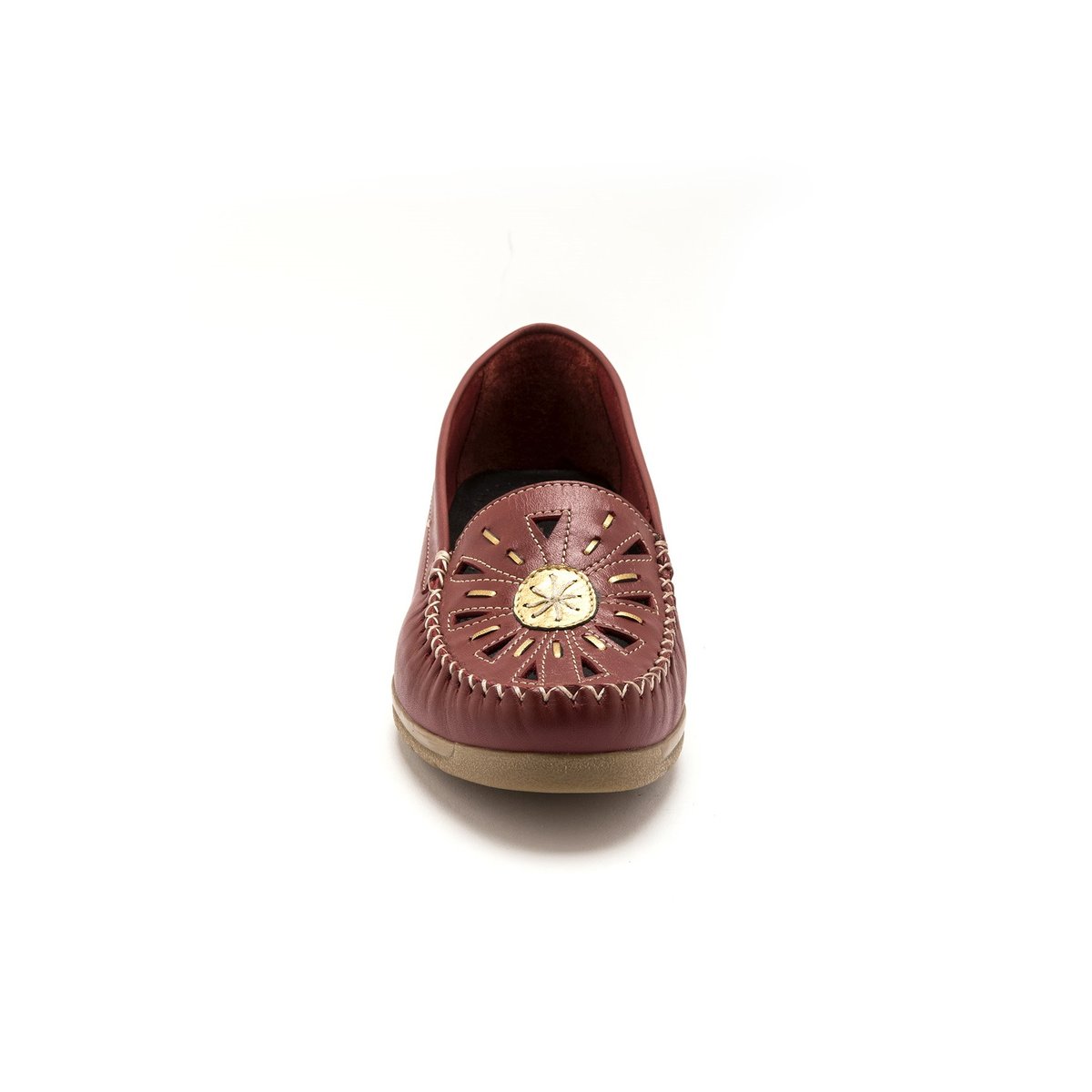 Mocassins ajourés bordeaux, PEDICONFORT