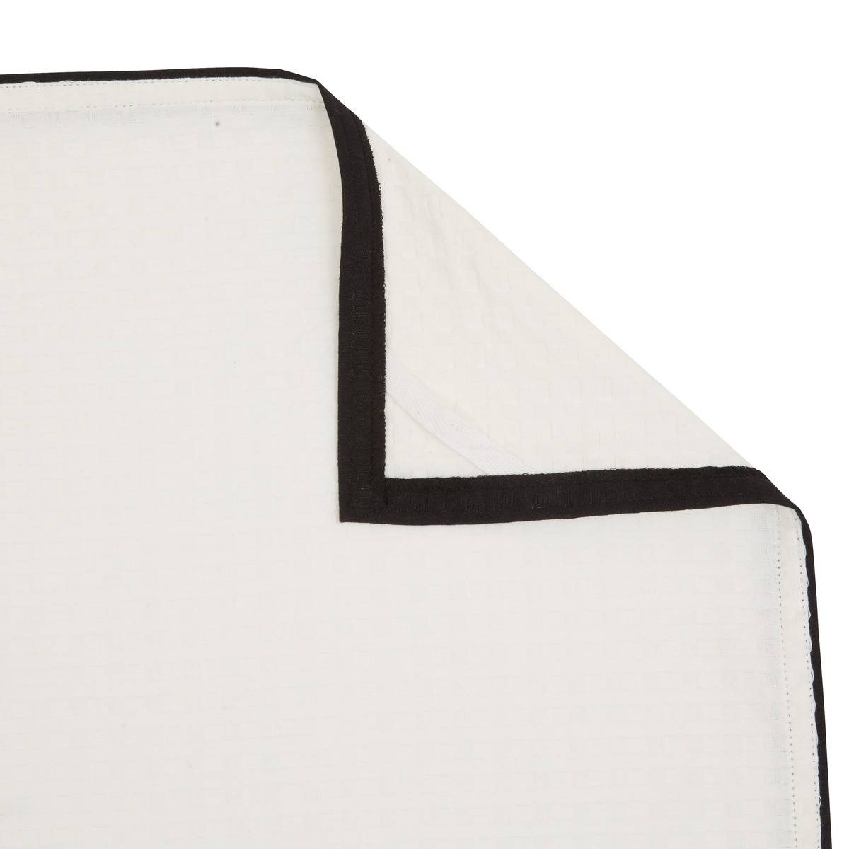 Lot de 2 torchons en coton WAFFLE blanc, ATMOSPHERA