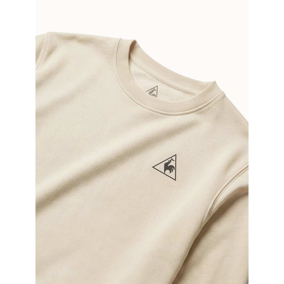 Sweat col rond relax en double face creme, LE COQ SPORTIF