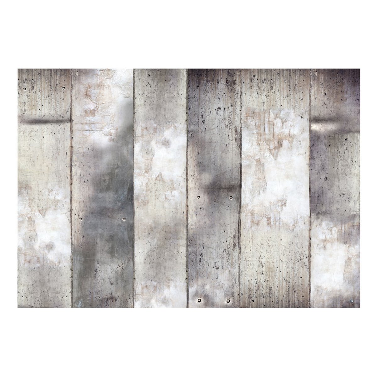 Papier peint intissé panoramique Gray stripes gris / argent, EDEN