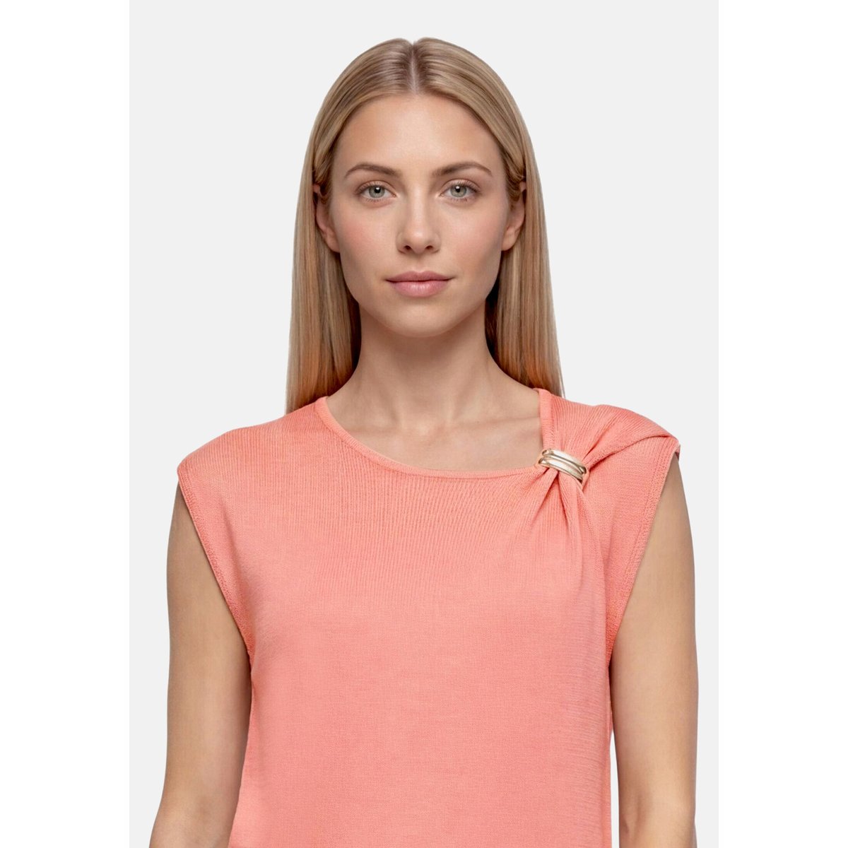Top en maille à boucle light mahogany, BETTY BARCLAY