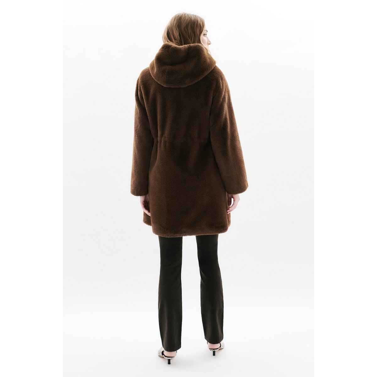 Manteau Gapuchon marron chocolat femme marron chocolat, CAROLL