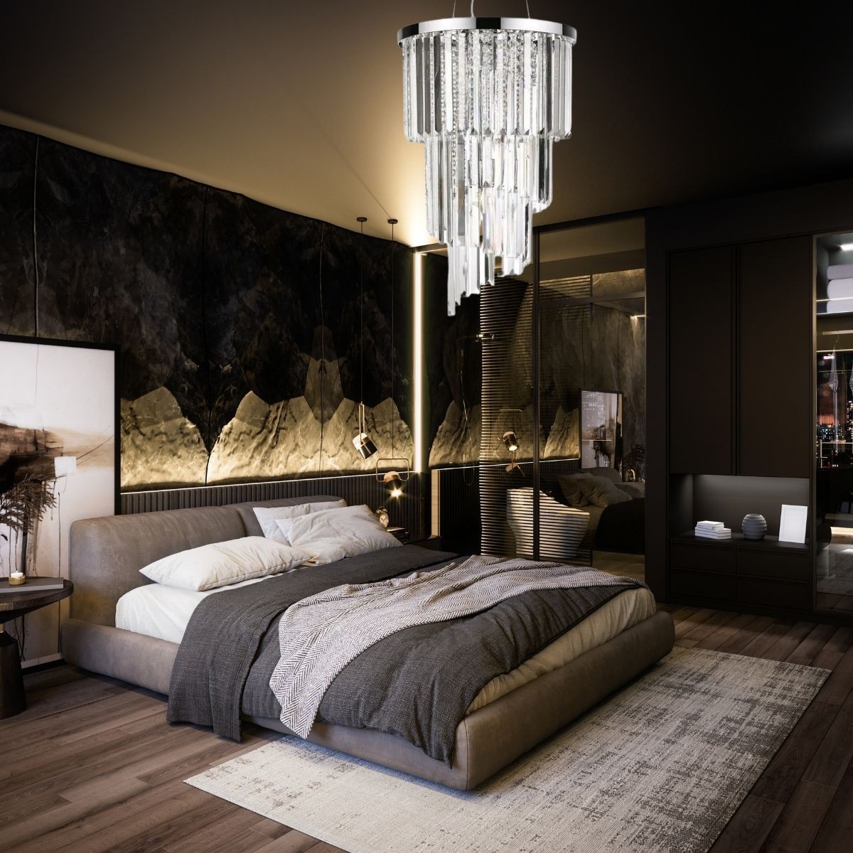 Lustre    CARLTON gris, IDEAL LUX