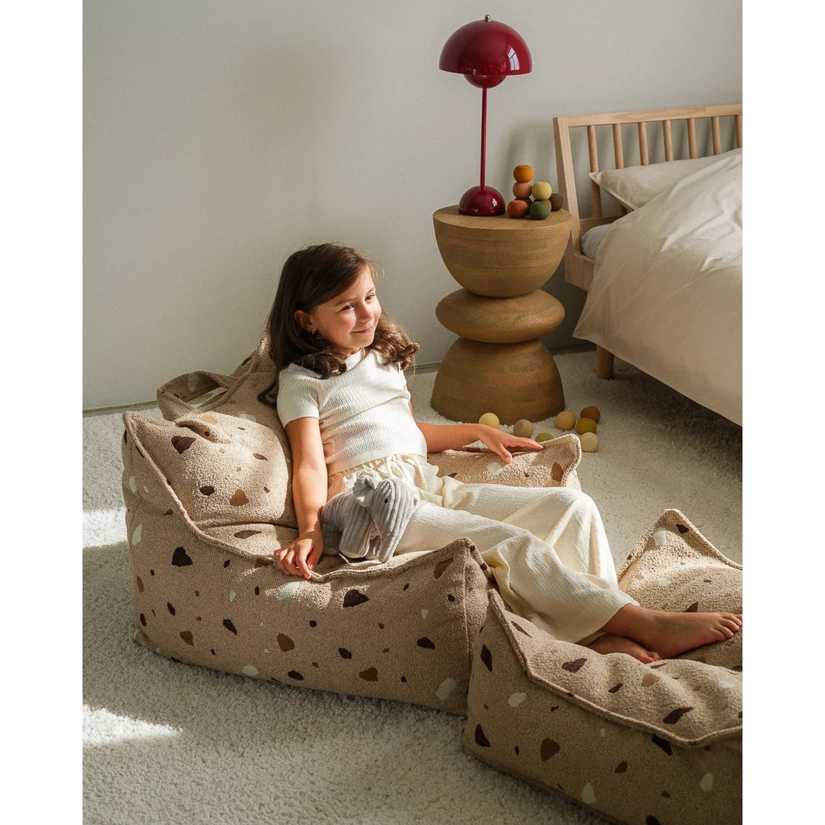 Coussin de Sol Ottoman Carré TERRAZZO sand, WIGIWAMA
