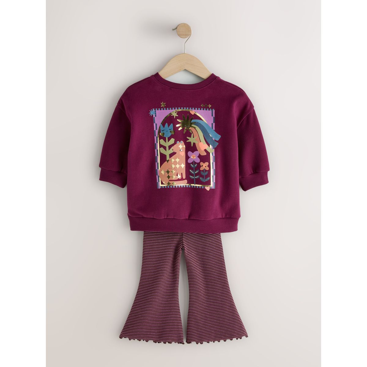 Ensemble sweat et legging étoile pourpre foncé, NEXT