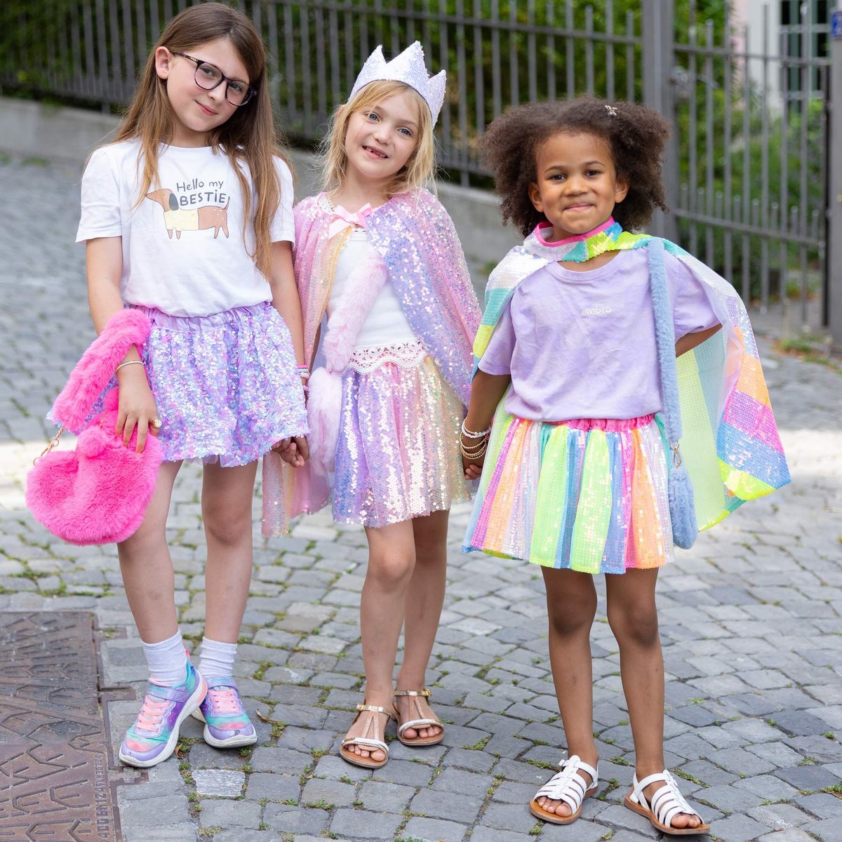 Déguisement enfant cape à sequins pastel multicolore, GREAT PRETENDERS