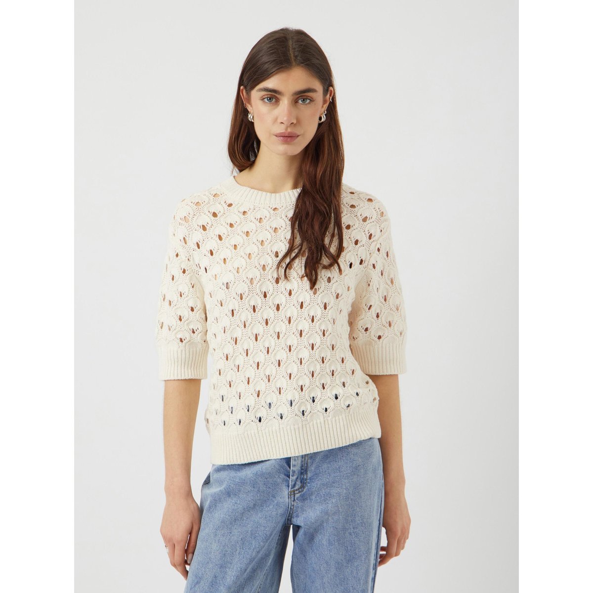 Pullover star white, YAS
