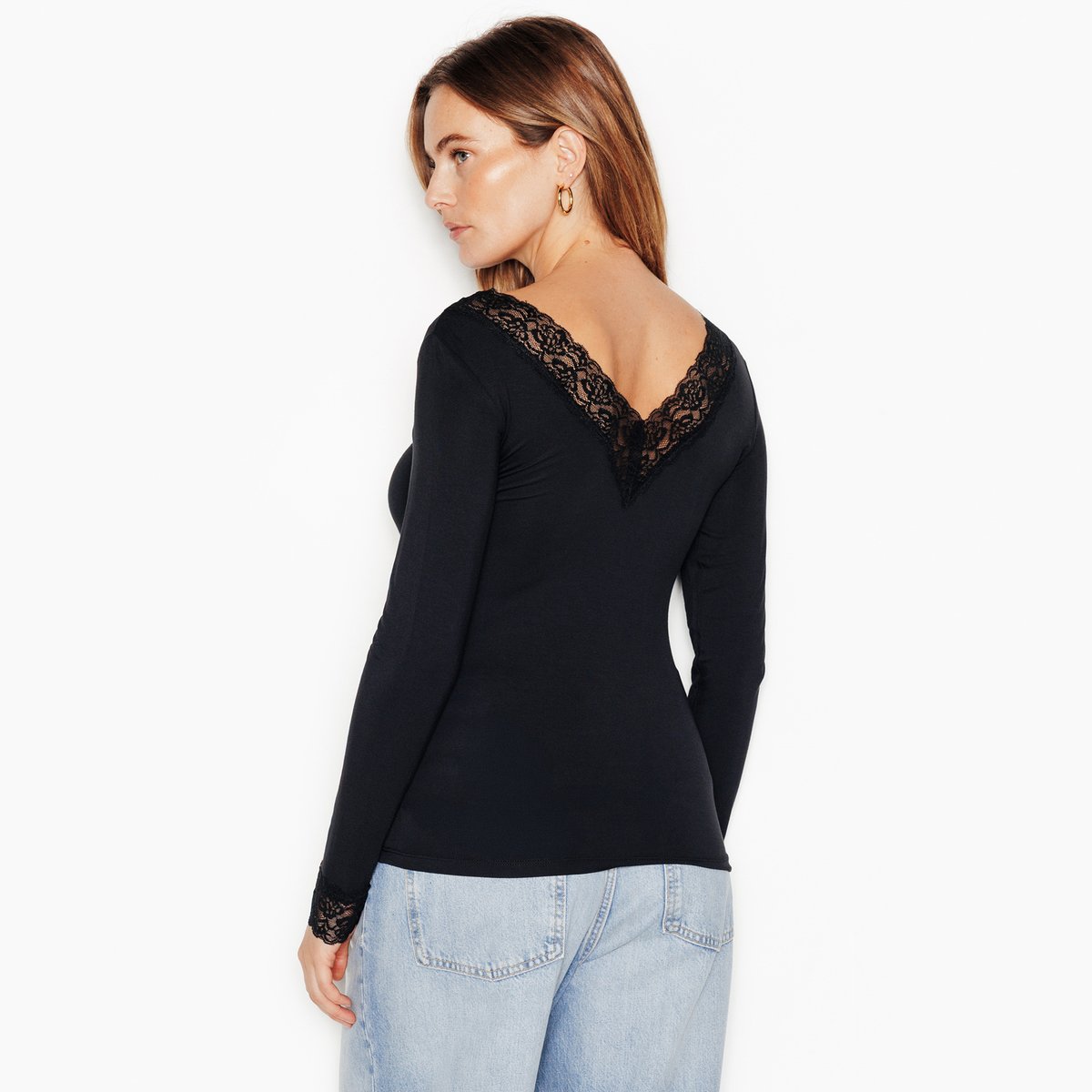Tee-shirt manches longues ITOO noir, ROUGEGORGE LINGERIE