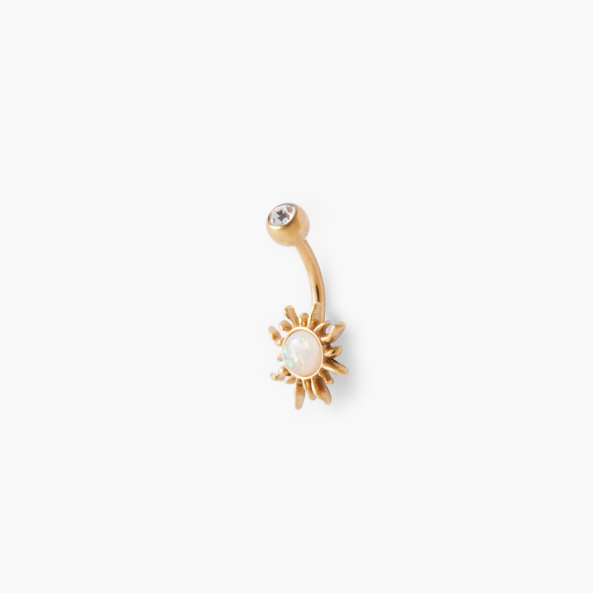 Piercing stud pour nombril soleil doré, BALABOOSTE