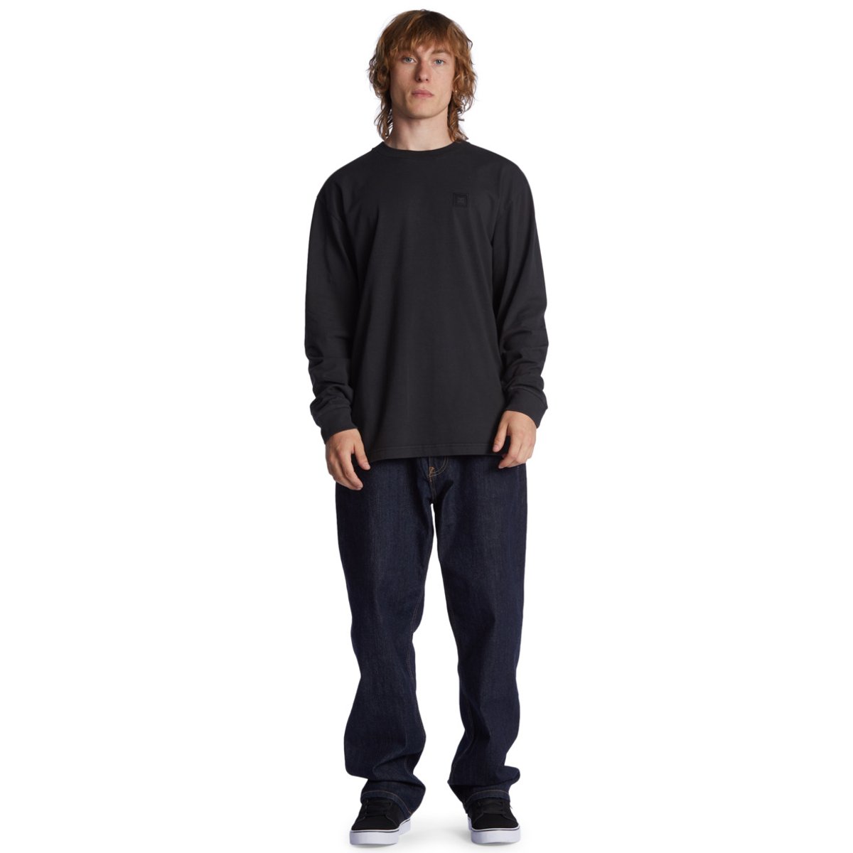 T-shirt manches longues. noir black garment dye, DC SHOES