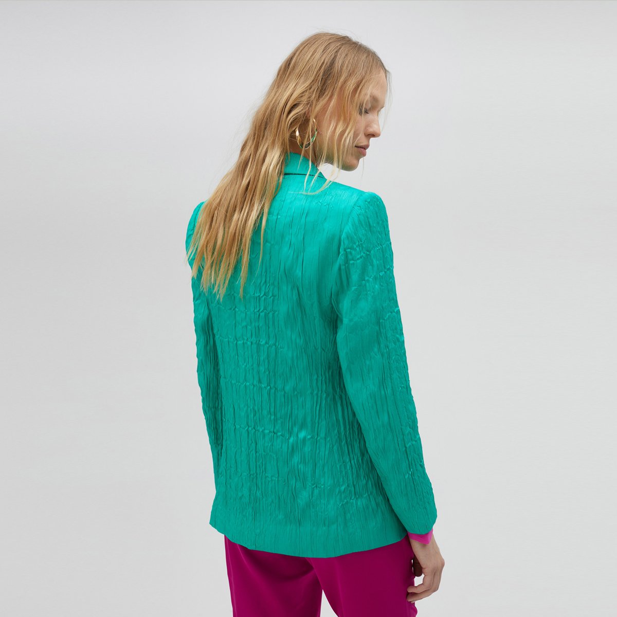 Blazer à manches longues turquoise, LOLA CASADEMUNT