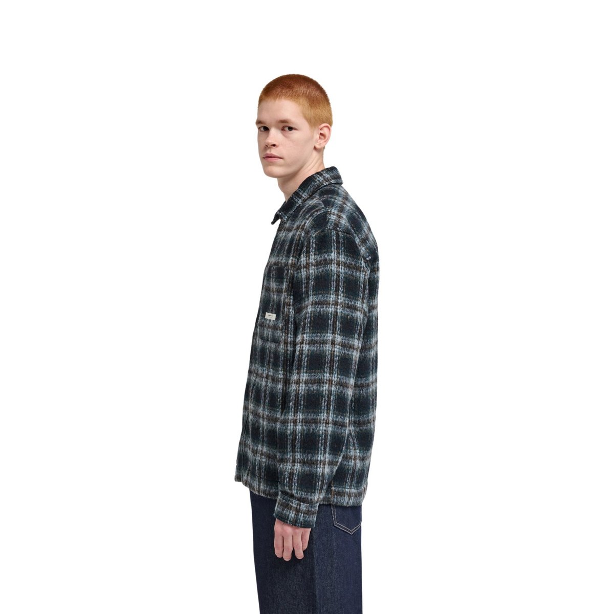 Surchemise FUZZY CHECK multi brushed plaid dark slate, ELEMENT