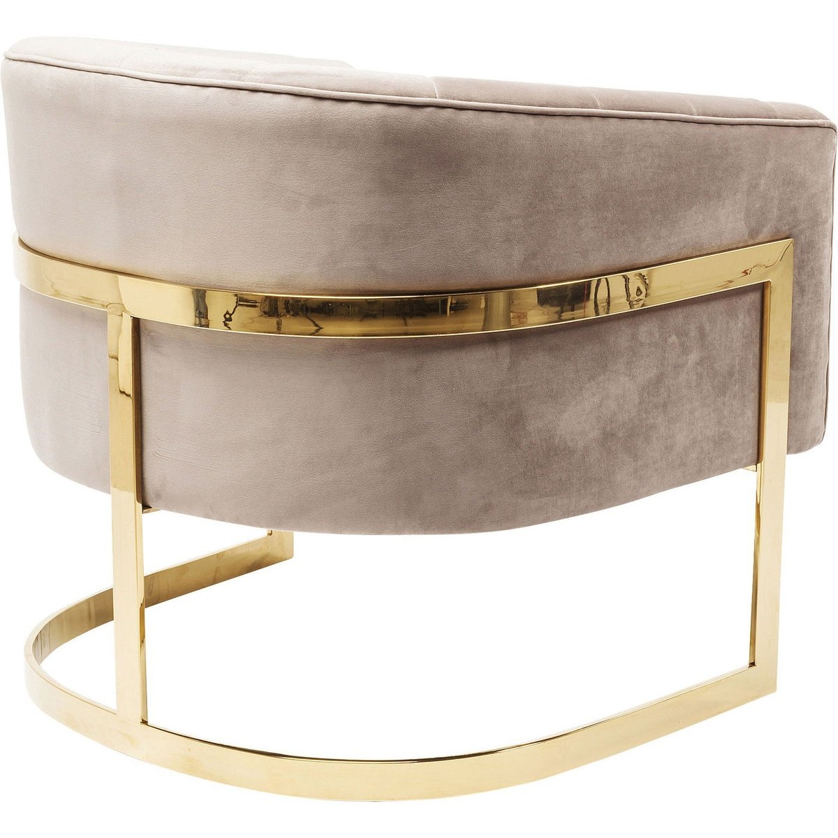 Fauteuil en velours, PURE ELEGANCE beige, KARE DESIGN