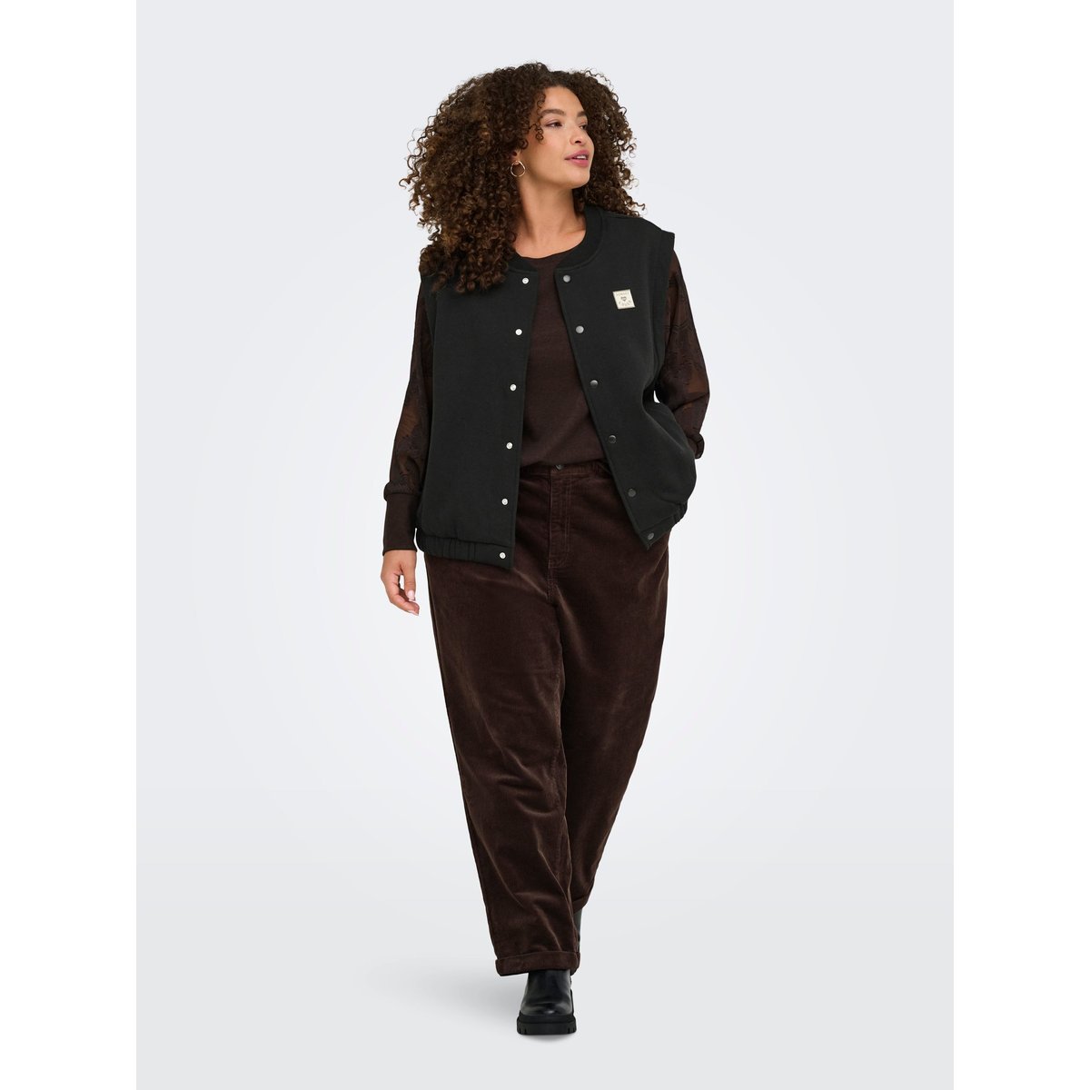 Gilet black 1, ONLY CARMAKOMA