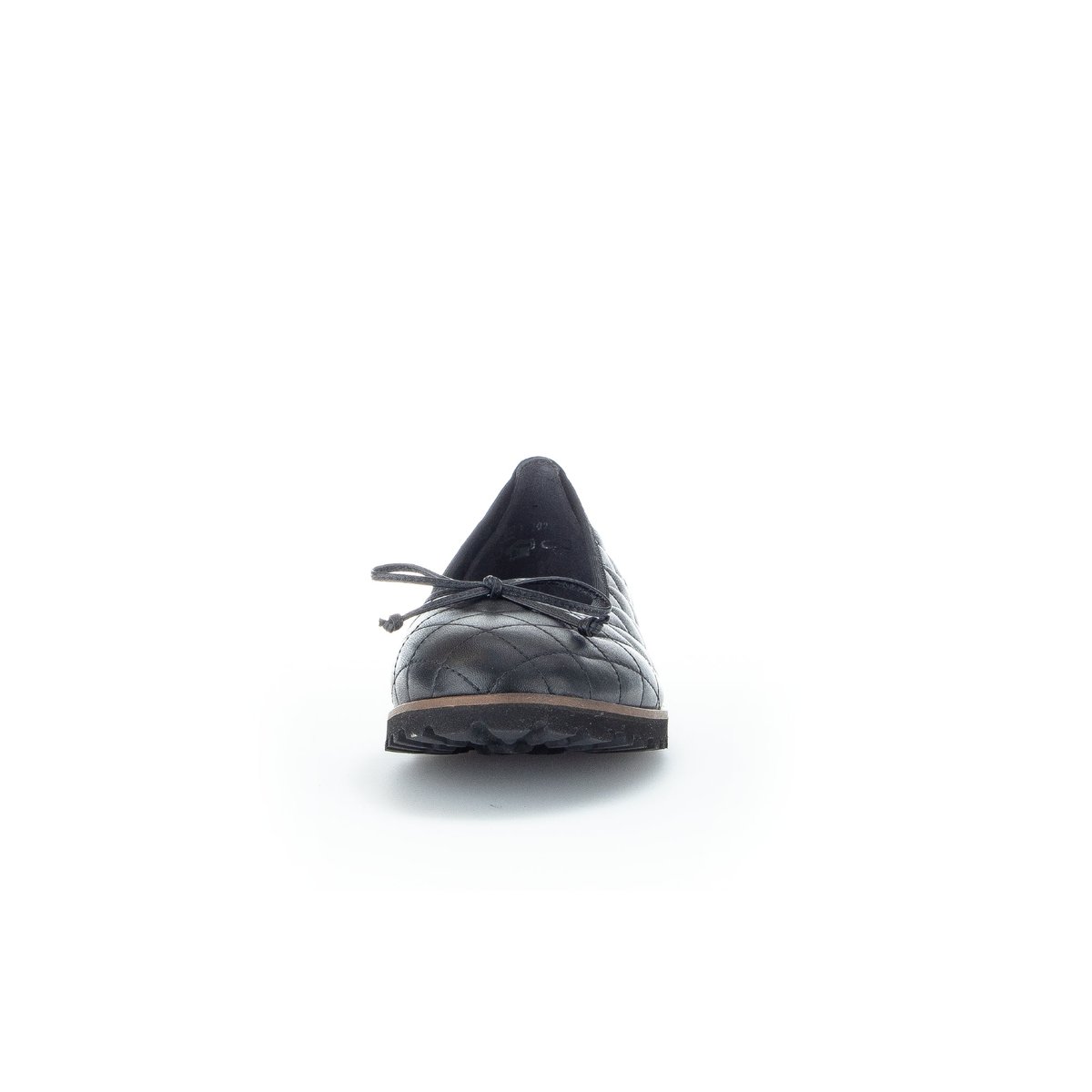 Ballerines en cuir à talon décroché noir, GABOR