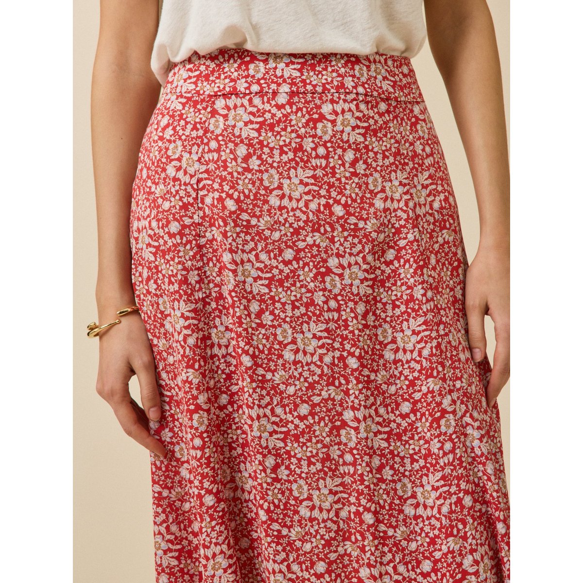 Jupe mi-longue  tissu Liberty - Limited Collection liberty lizzy, CYRILLUS
