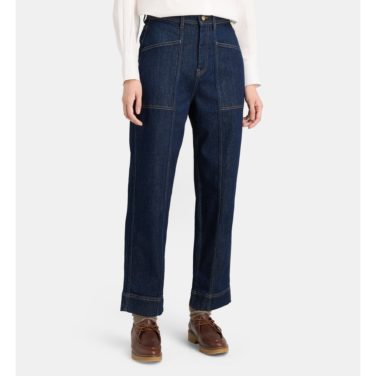 Jean klaudine d ample en denim bleu foncé, JODHPUR