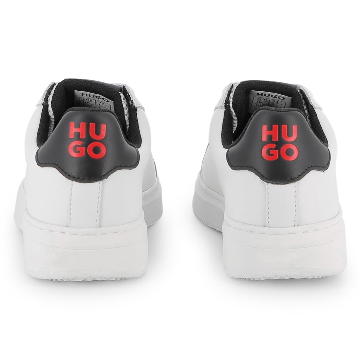 Sneakers in pelle bovina blanc, HUGO KIDSWEAR