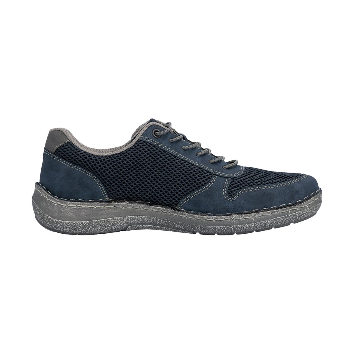 Basket Basse Cuir Morelia bleu, RIEKER