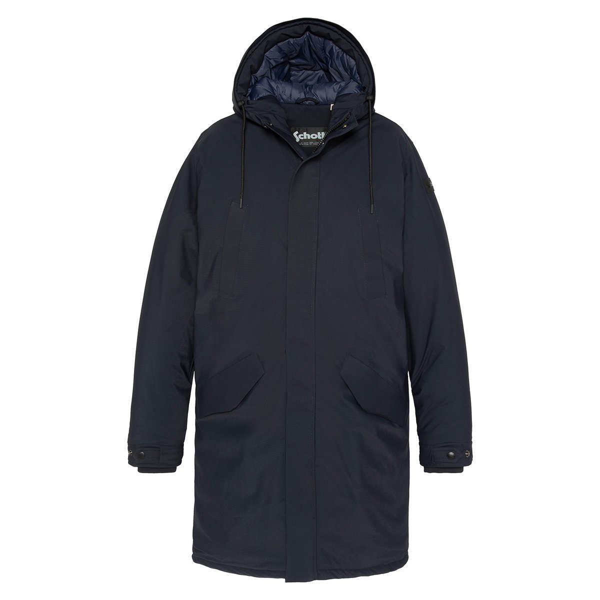 Parka à capuche, imperméable, CHASEN noir, SCHOTT