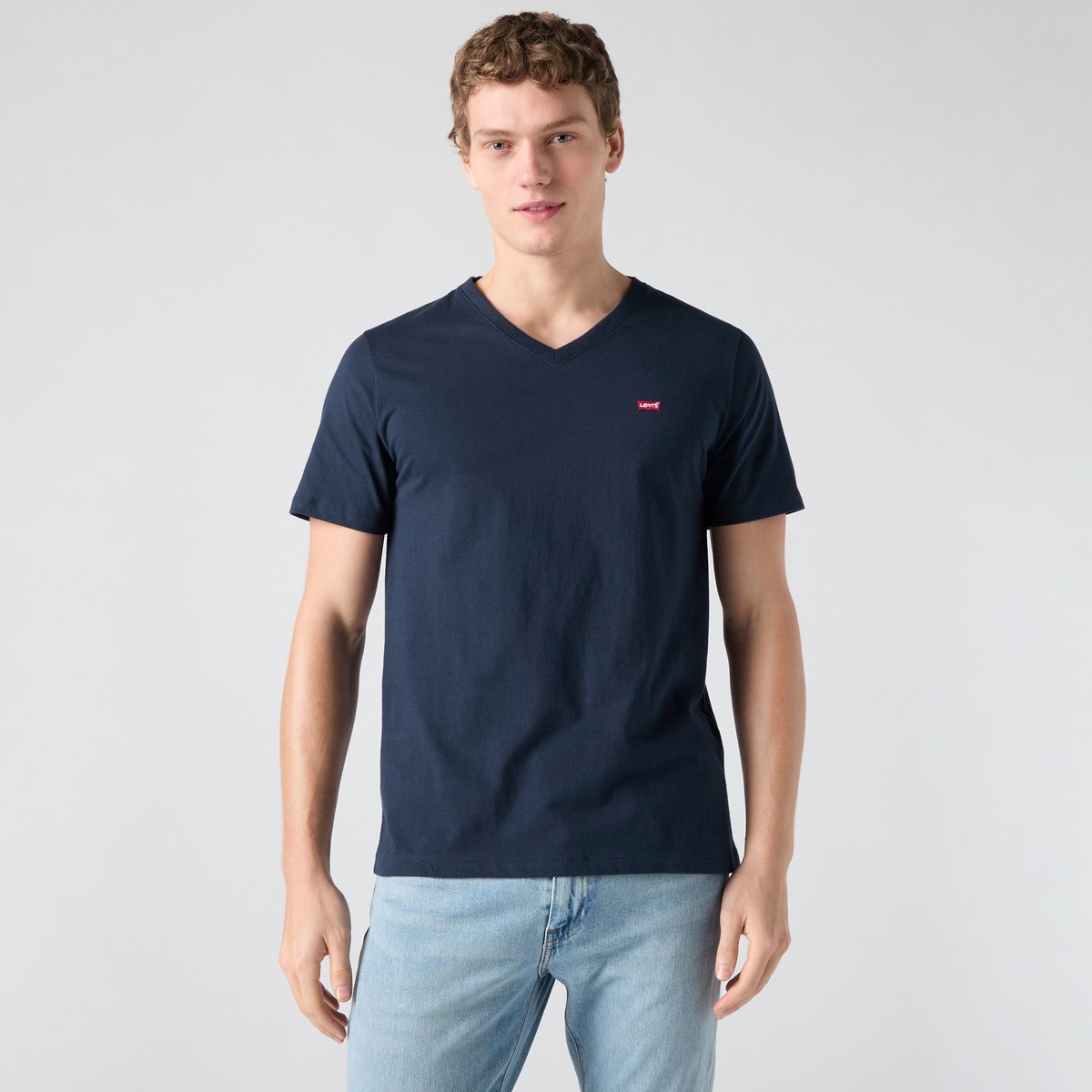 T-shirt col V classique Housemark bleu - navy blazer, LEVI'S