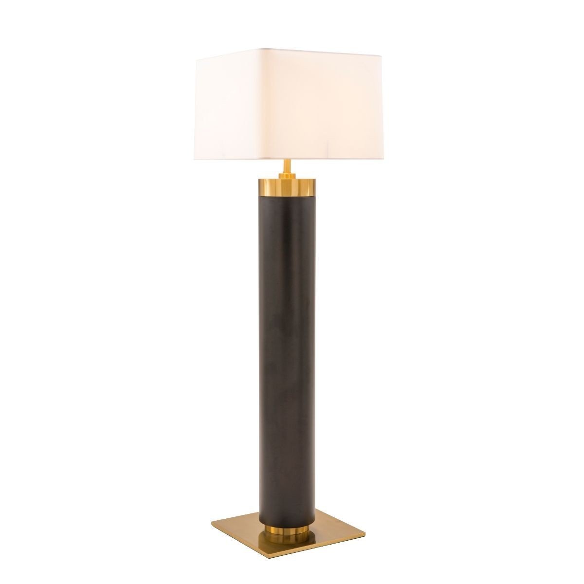 Lampe sur pied en métal noir et finition laiton doré H165 cm - VENDOME noir, SIGNATURE