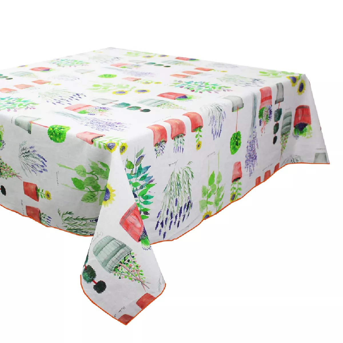 Nappe lin & coton lavé MILLE PEPINIERES floraison, GARNIER THIEBAUT