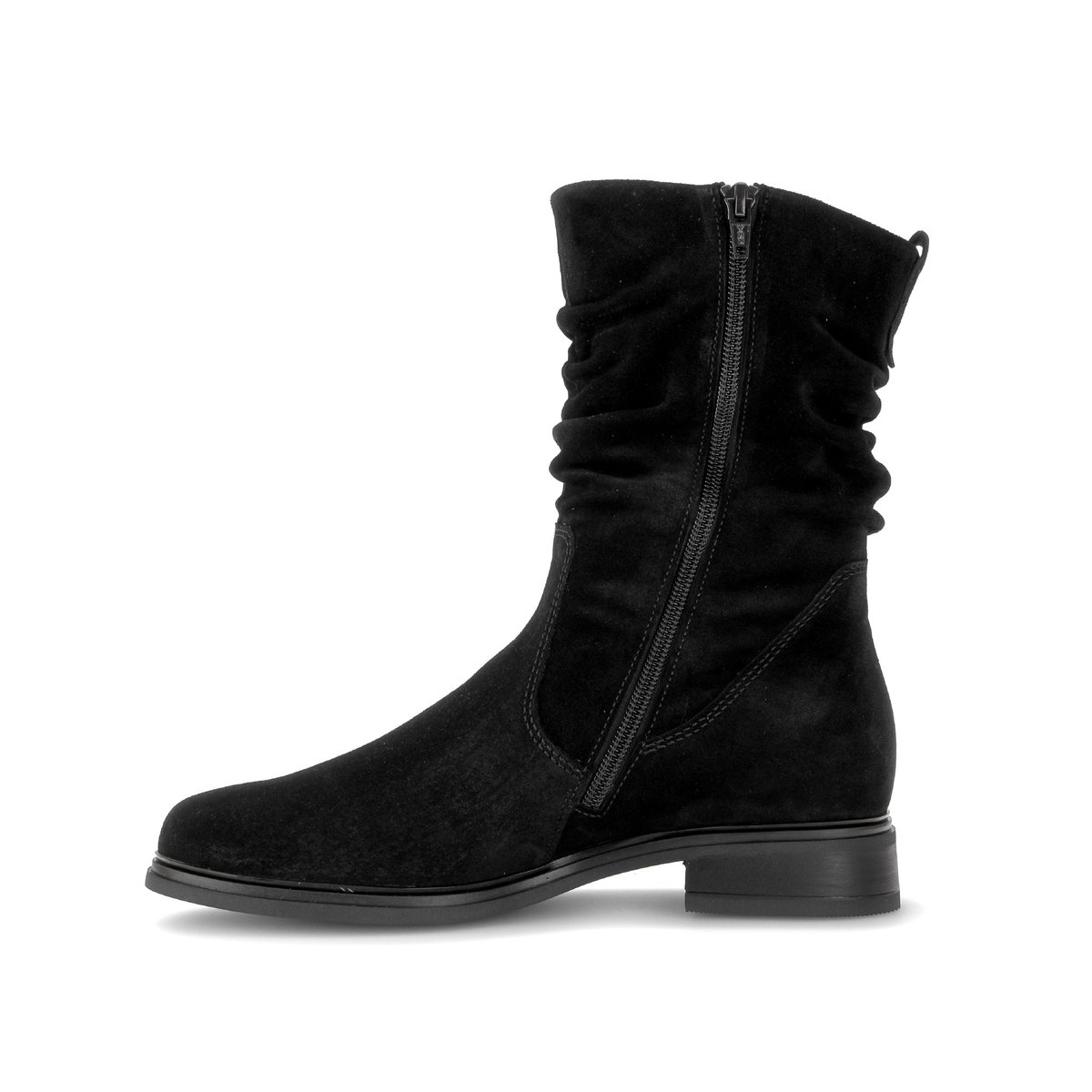 Bottines en cuir lisse à talon décroché noir velours, GABOR