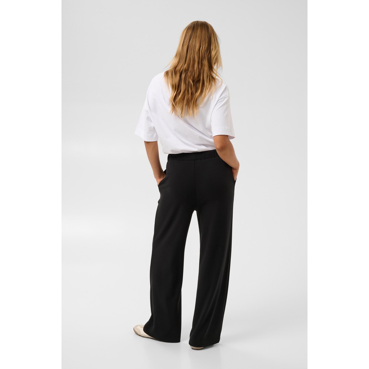 Pantalon casual noir, KAFFE