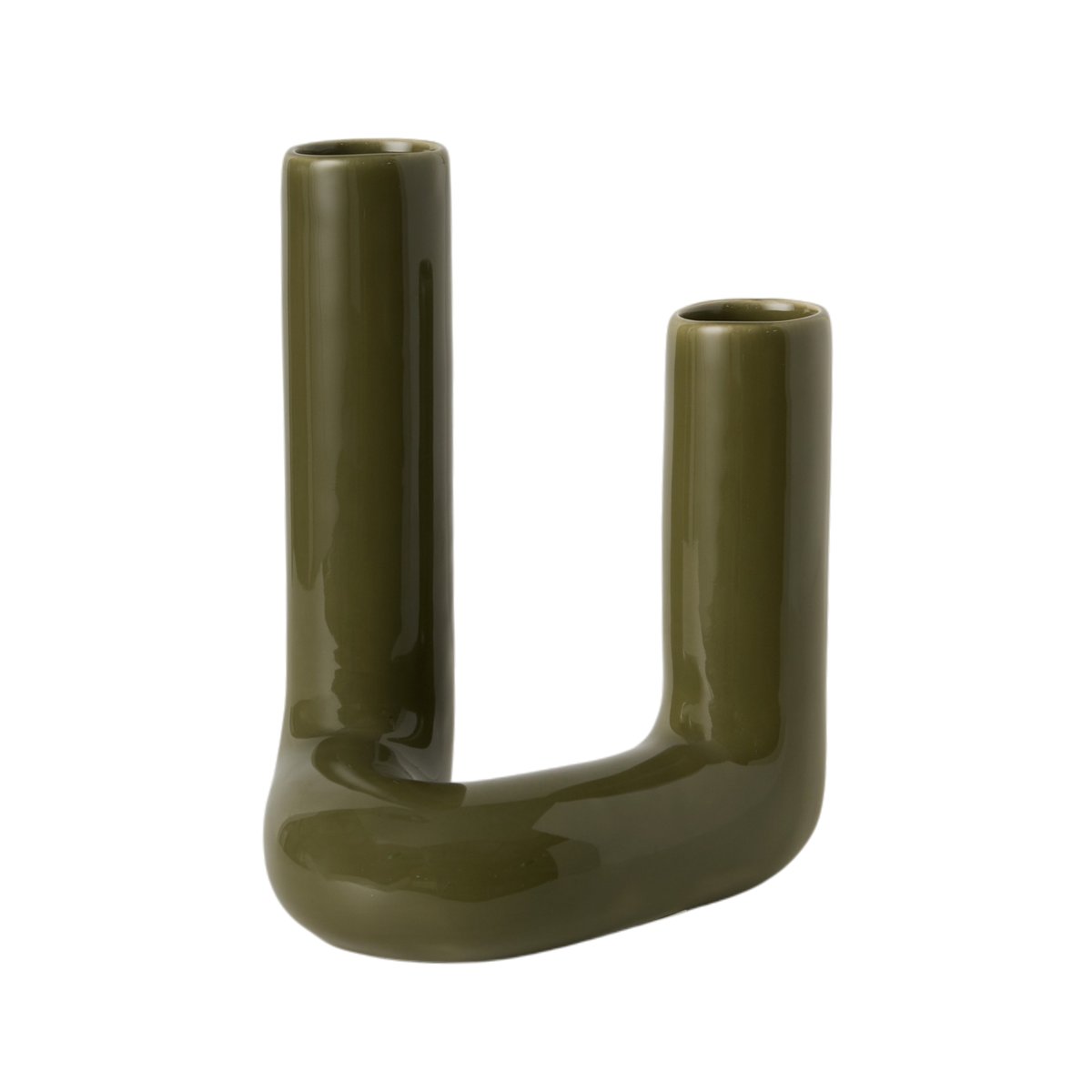 Double soliflore céramique kaki 27 cm - SHILO vert, CAMIF