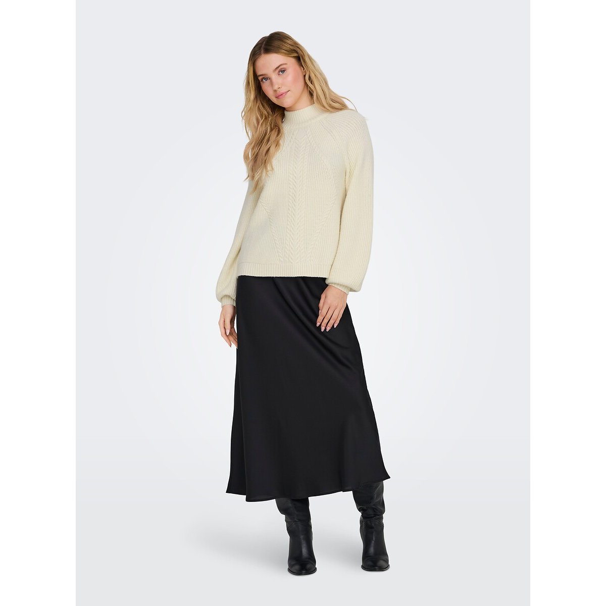 Maglione collo alto ecru , ONLY