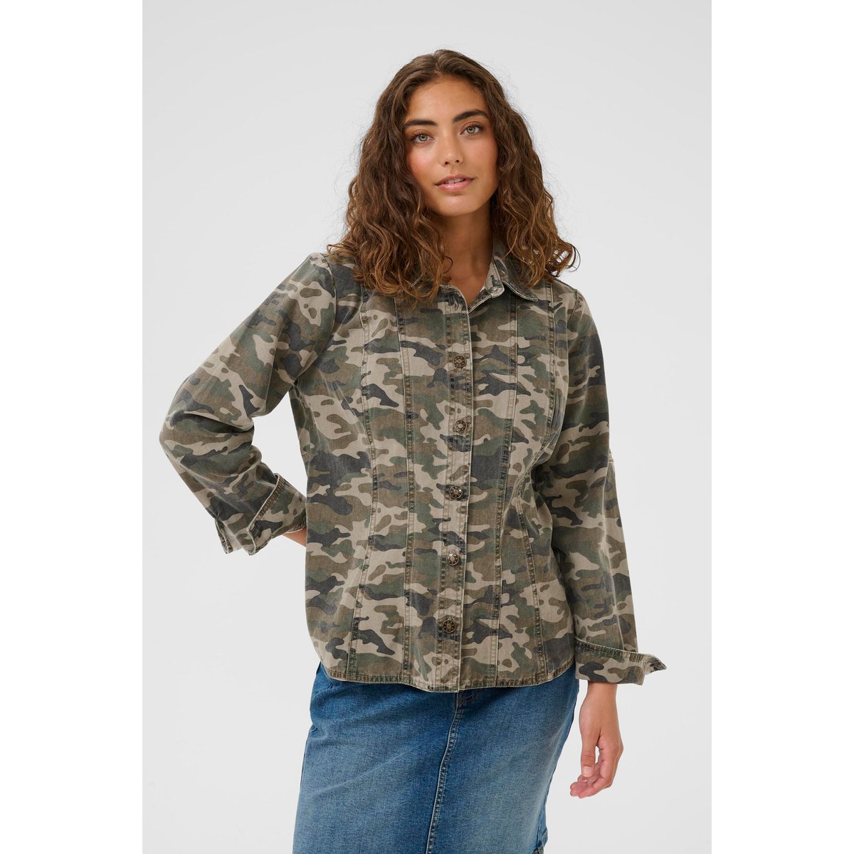 Chemise à manches longues vert camouflage, CULTURE