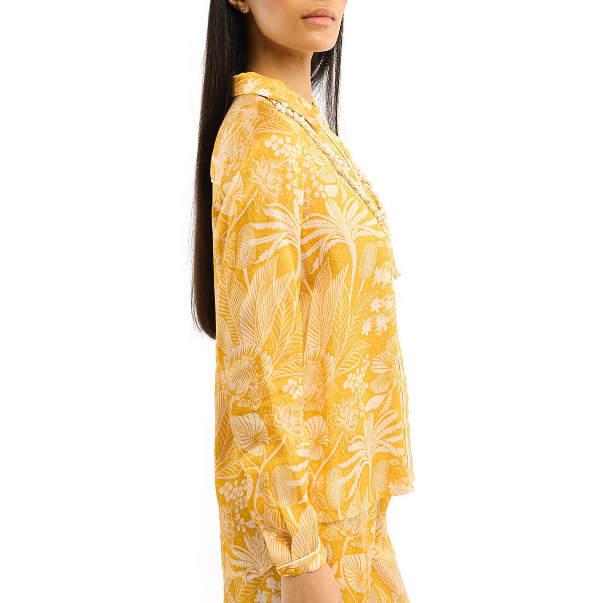 Chemise manches longues à motifs JANAELLE jaune, WILD