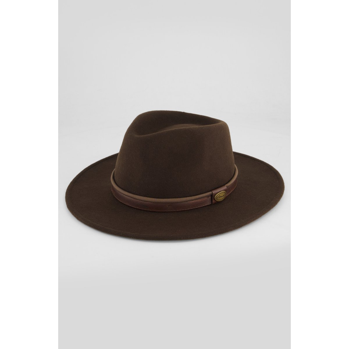 Chapeau en laine, pure laine marron foncé, JP1880