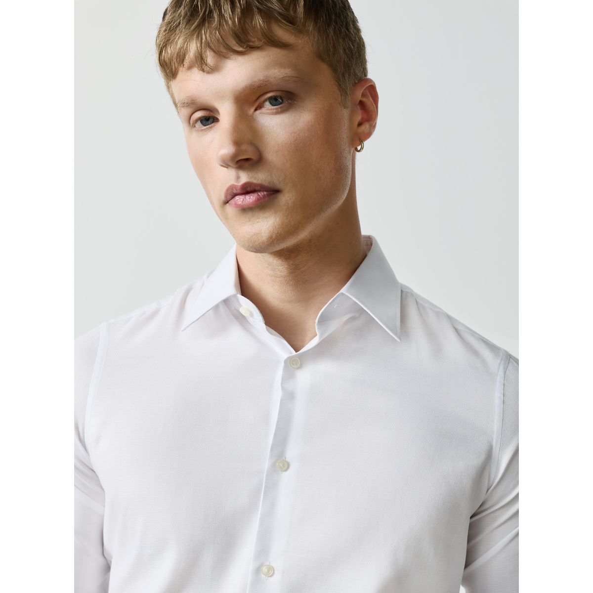 Chemise slim entretien facile, lot de 2 bleu/blanc, NEXT
