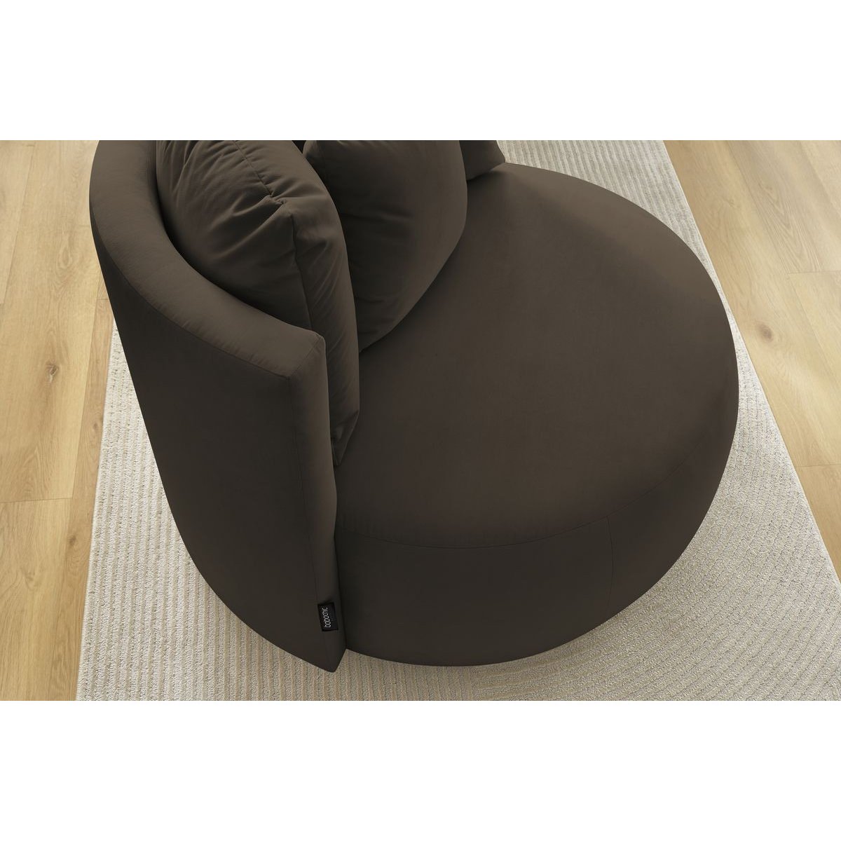 Fauteuil velours, CESAR marron, BOBOCHIC